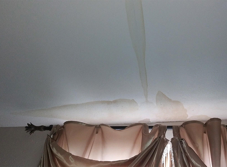Water damage in hotel